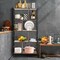 Industrial 4 Tier Bookshelf Open Bookcase with Metal Frame Storage Shelf for Living Room Office Bedroom